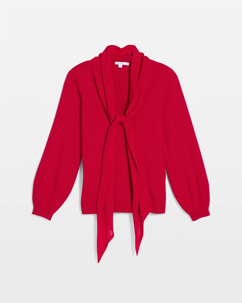 Chico's | Bow-Detailed Sweater/ Carmine Red