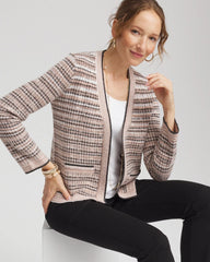 Chico's | Sunset Abstract Sweater Jacket/ Black