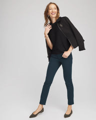 Chico's | Dolman Sleeve Crew Neck Pullover Sweater/ Black