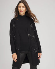 Chico's | Rhinestone Embellished Cardigan/ Black