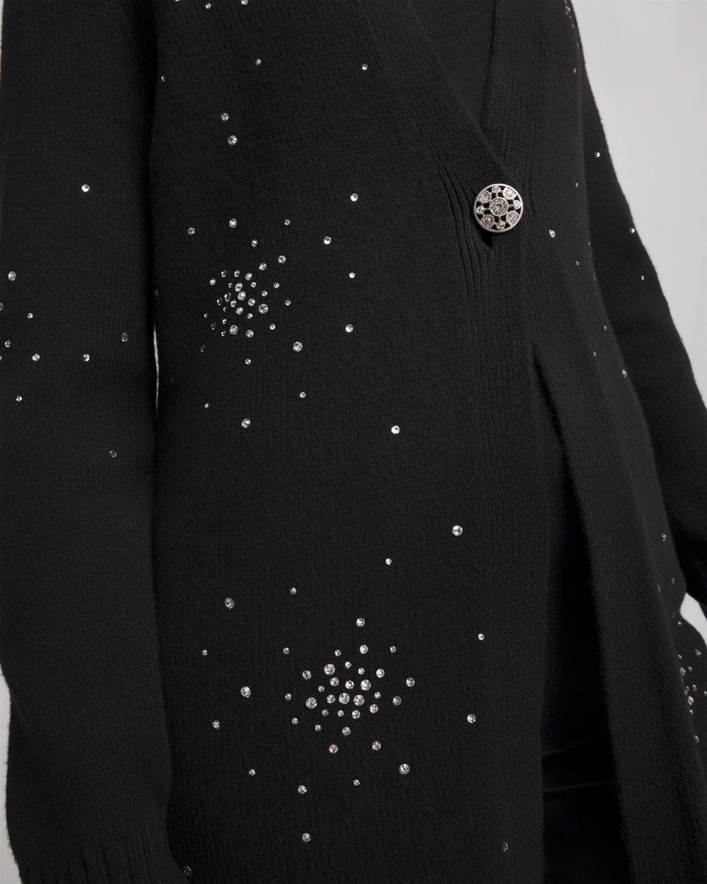 Chico's | Rhinestone Embellished Cardigan/ Black