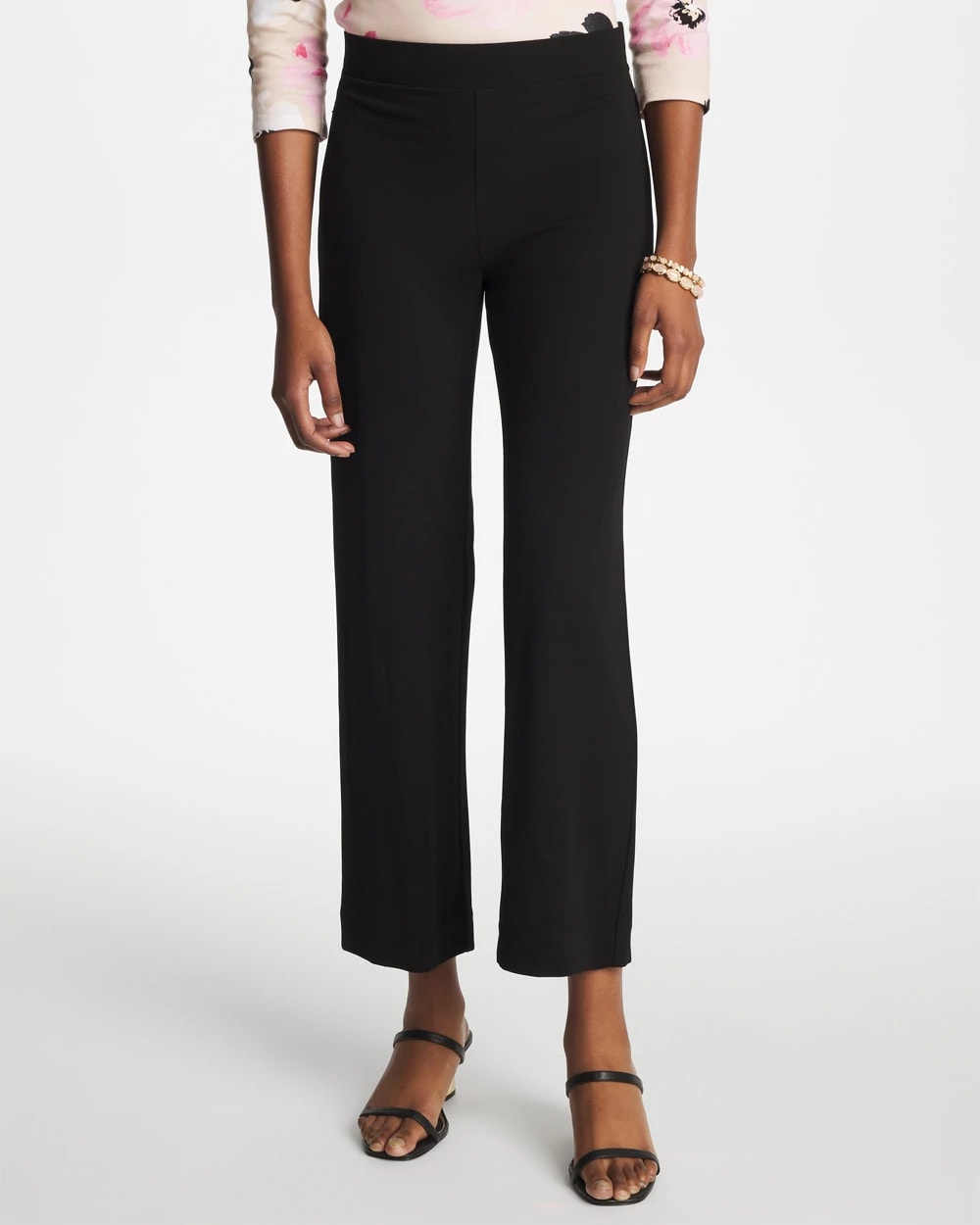 Chico's | Matte Jersey Cropped Pants/ Black