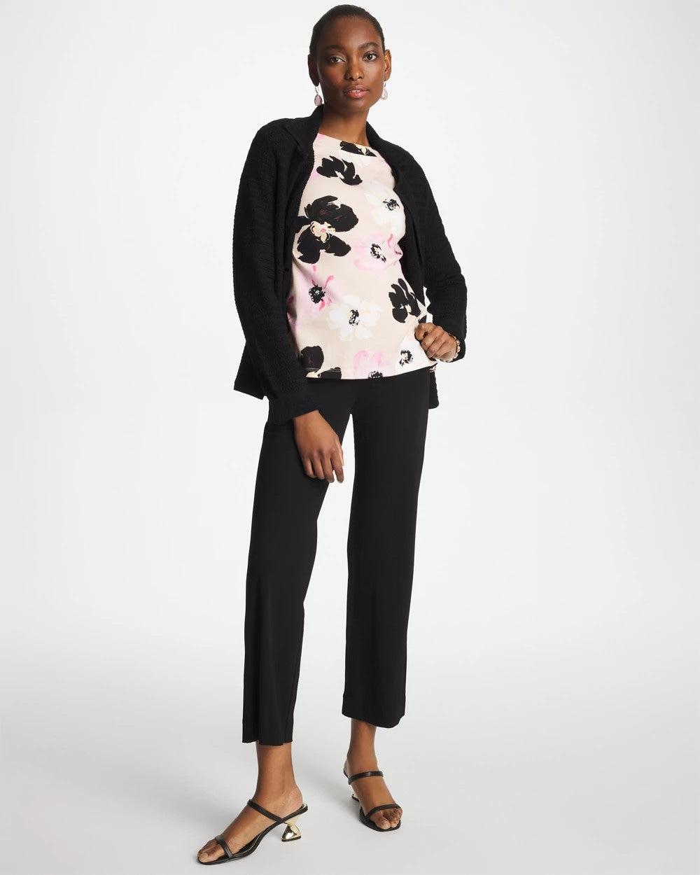 Chico's | Matte Jersey Cropped Pants/ Black