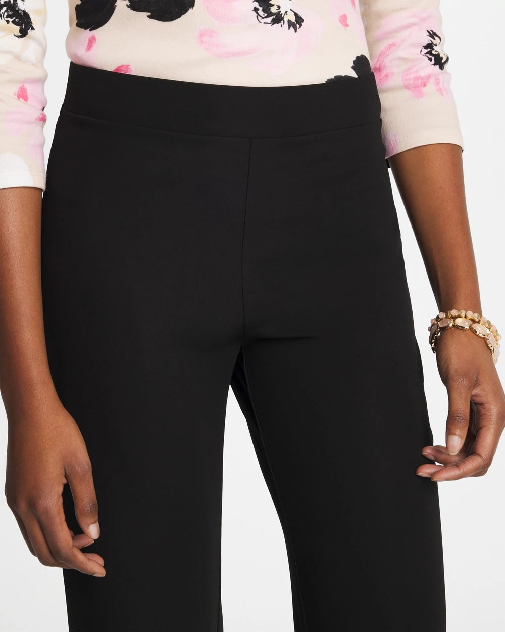 Chico's | Matte Jersey Cropped Pants/ Black