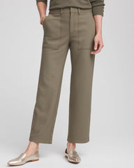 Chico's | Petite Bi-Stretch Straight Ankle Pants/ Nettle Leaf