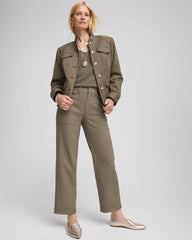 Chico's | Petite Bi-Stretch Straight Ankle Pants/ Nettle Leaf