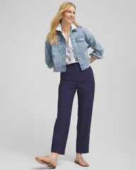 Chico's | Fly Front Ankle Pants/ Passport Blue