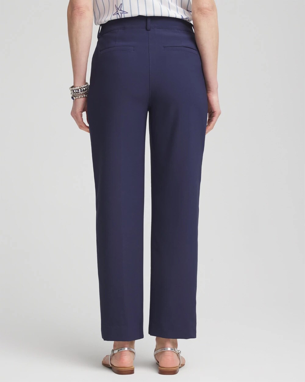 Chico's | Fly Front Ankle Pants/ Passport Blue