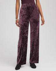 Chico's | Crushed Velvet Wide-Leg Pants/ Night Bloom