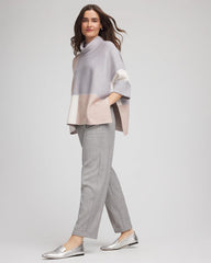 Chico's | Shimmer Straight Tapered Ankle Pants/ Silver
