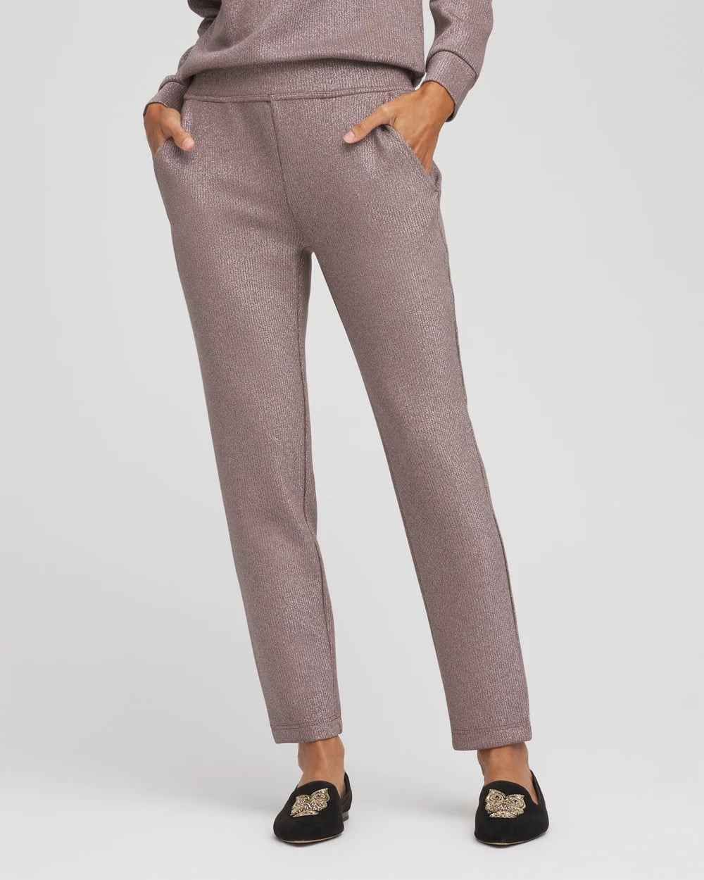 Chico's | Zenergy® Sparkle Tapered Ankle Pants/ Walnut