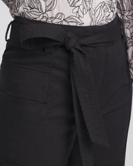Chico's | Belted Twill Utility Cropped Pants/ Black