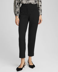 Chico's | Matelassé Slim Tapered Ankle Pants/ Black