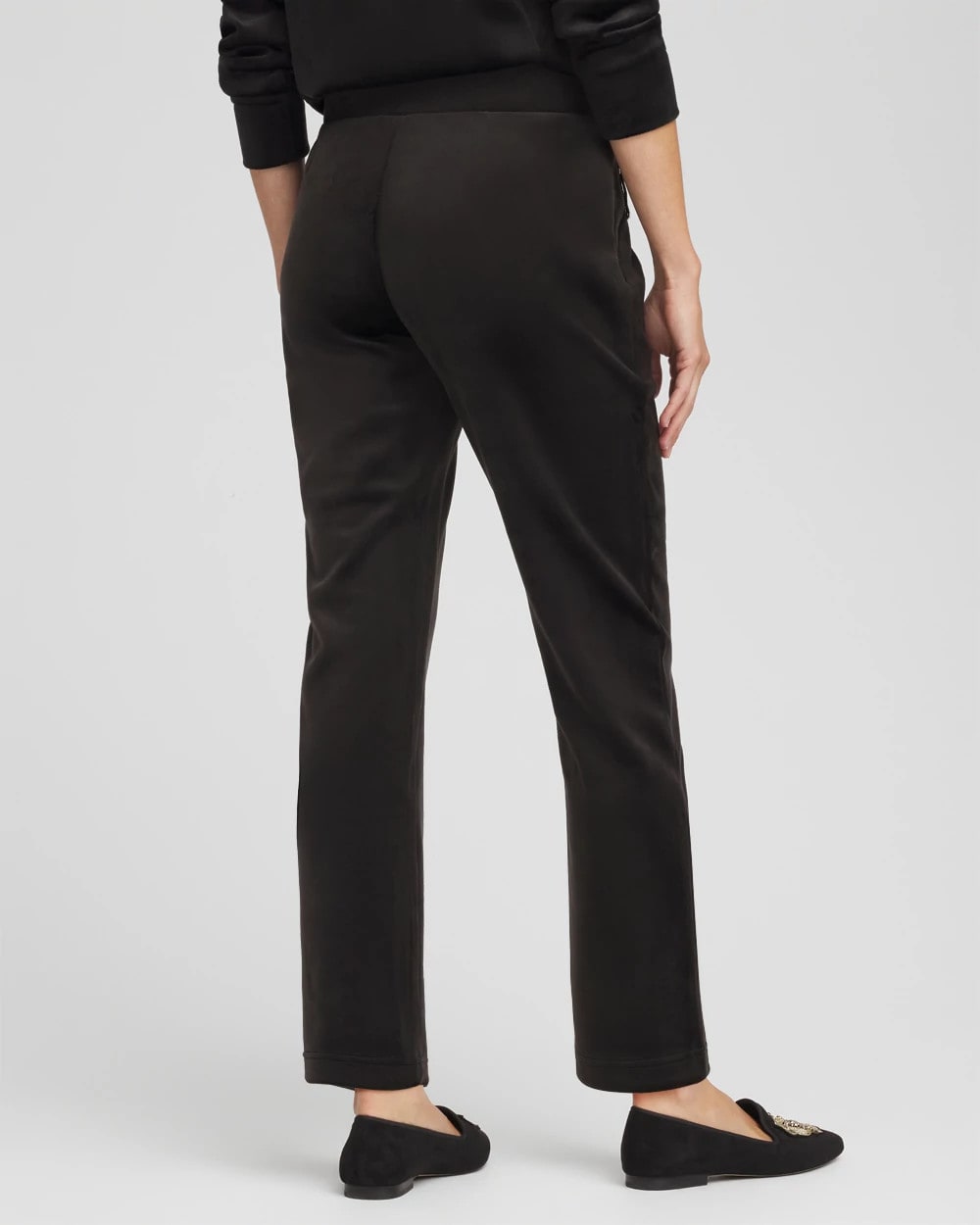 Chico's | Zenergy® Velour Tapered Ankle Pants/ Black