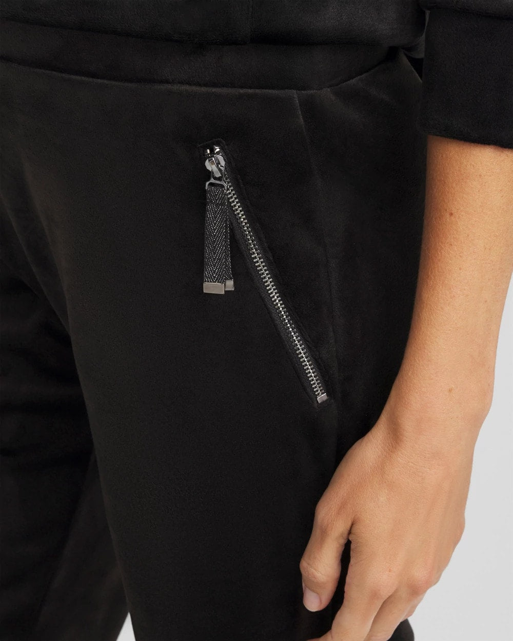 Chico's | Zenergy® Velour Tapered Ankle Pants/ Black