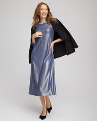 Chico's | Foiled Jersey Knit Maxi Dress/ Indigo Sky