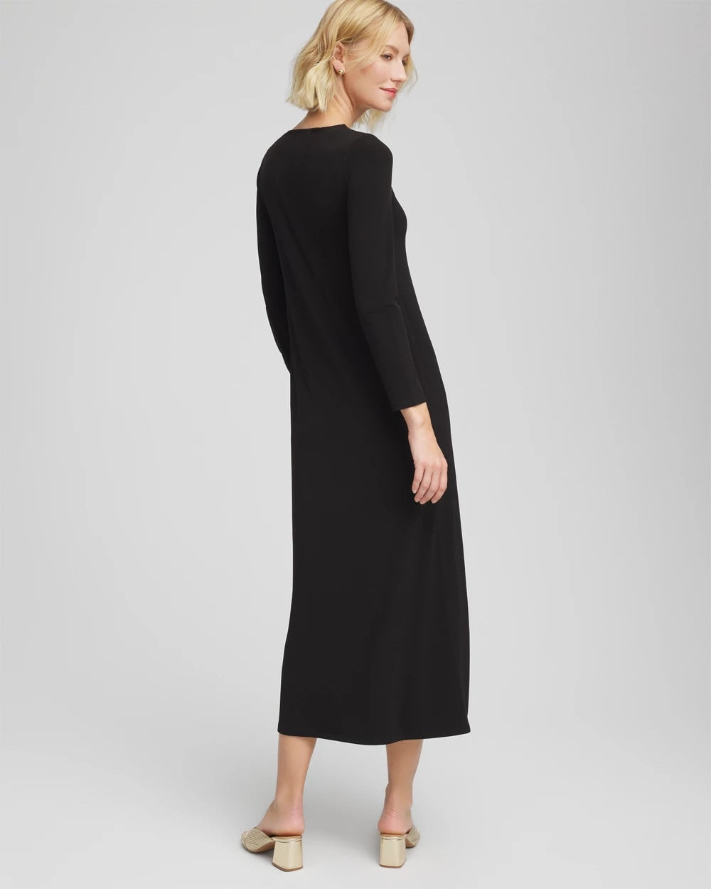 Chico's | Embellished Column Maxi Dress/ Black