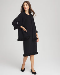 Chico's | Travelers™ Fringe Hem Tank Dress/ Travelers Black