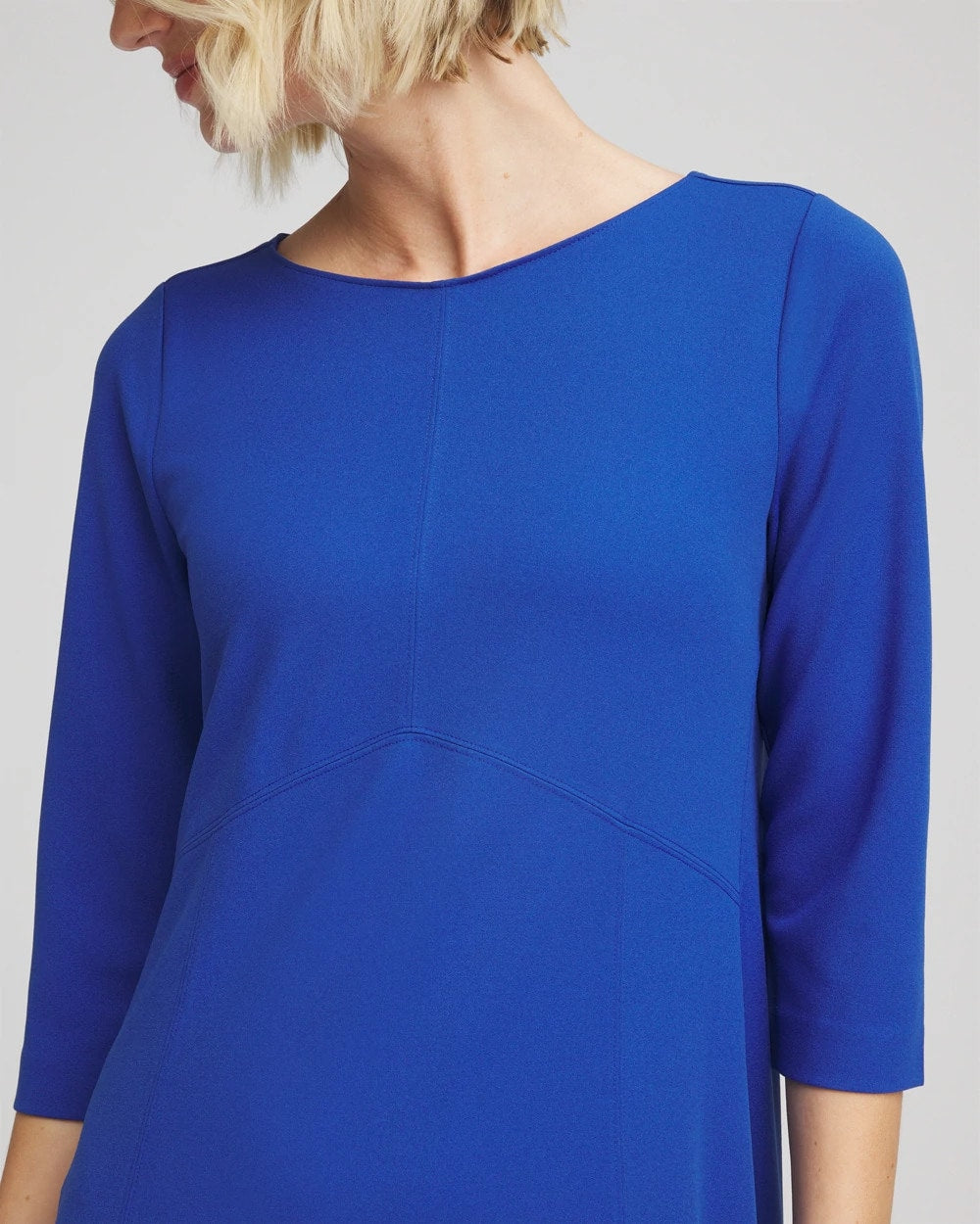 Chico's | Seamed Crepe Maxi Dress/ Cobalt Stone