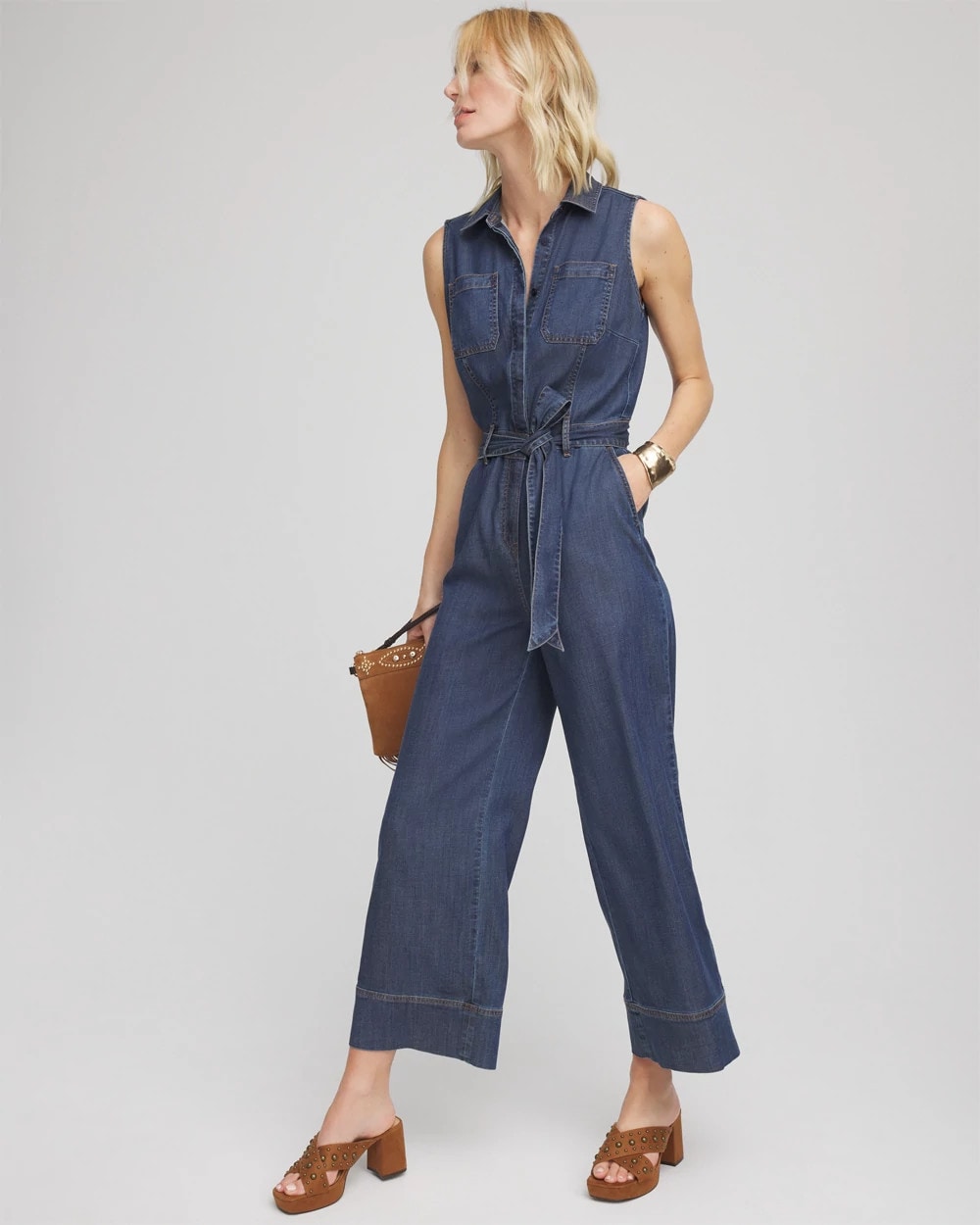 Chico's | Denim Wide-Leg Jumpsuit/ Biscayne Blue