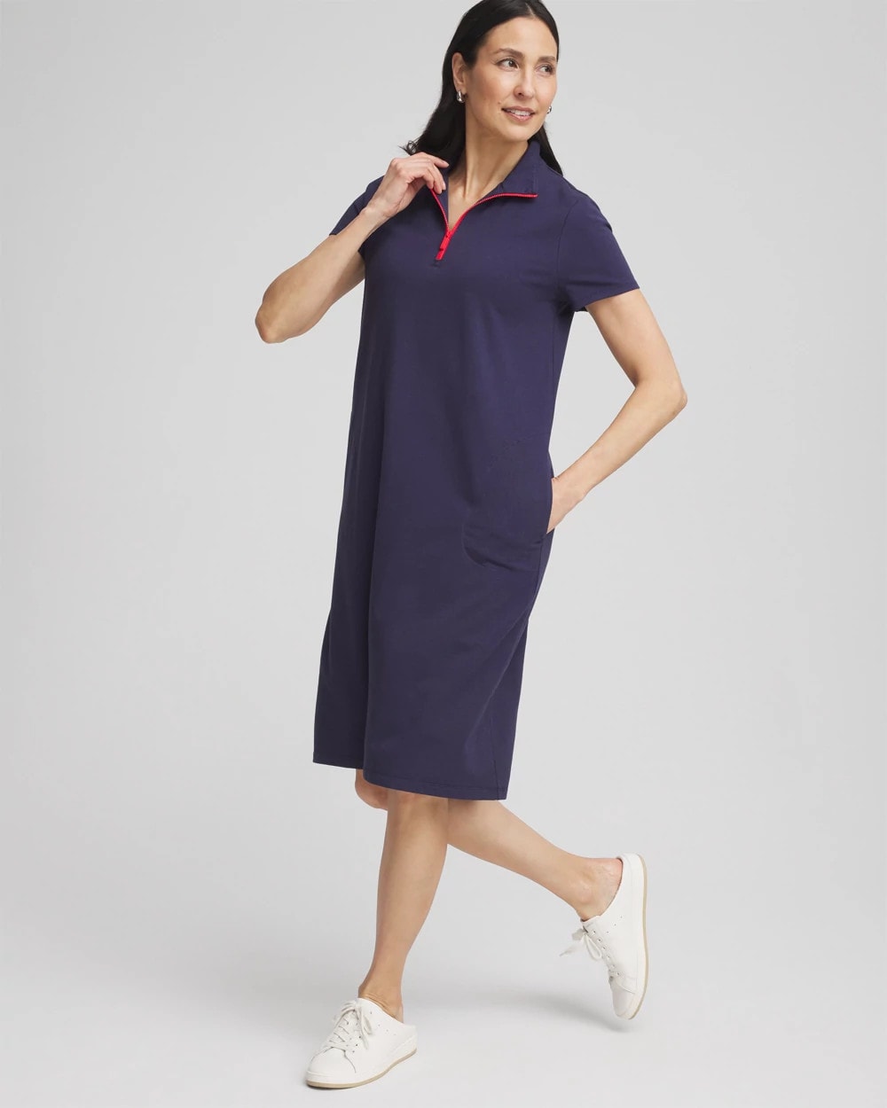 Chico's | Zenergy® UPF Half-Zip Dress/ Passport Blue