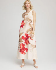 Chico's | Floral Tank Linen Maxi Dress/ Multi