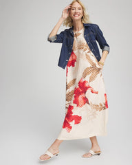 Chico's | Floral Tank Linen Maxi Dress/ Multi