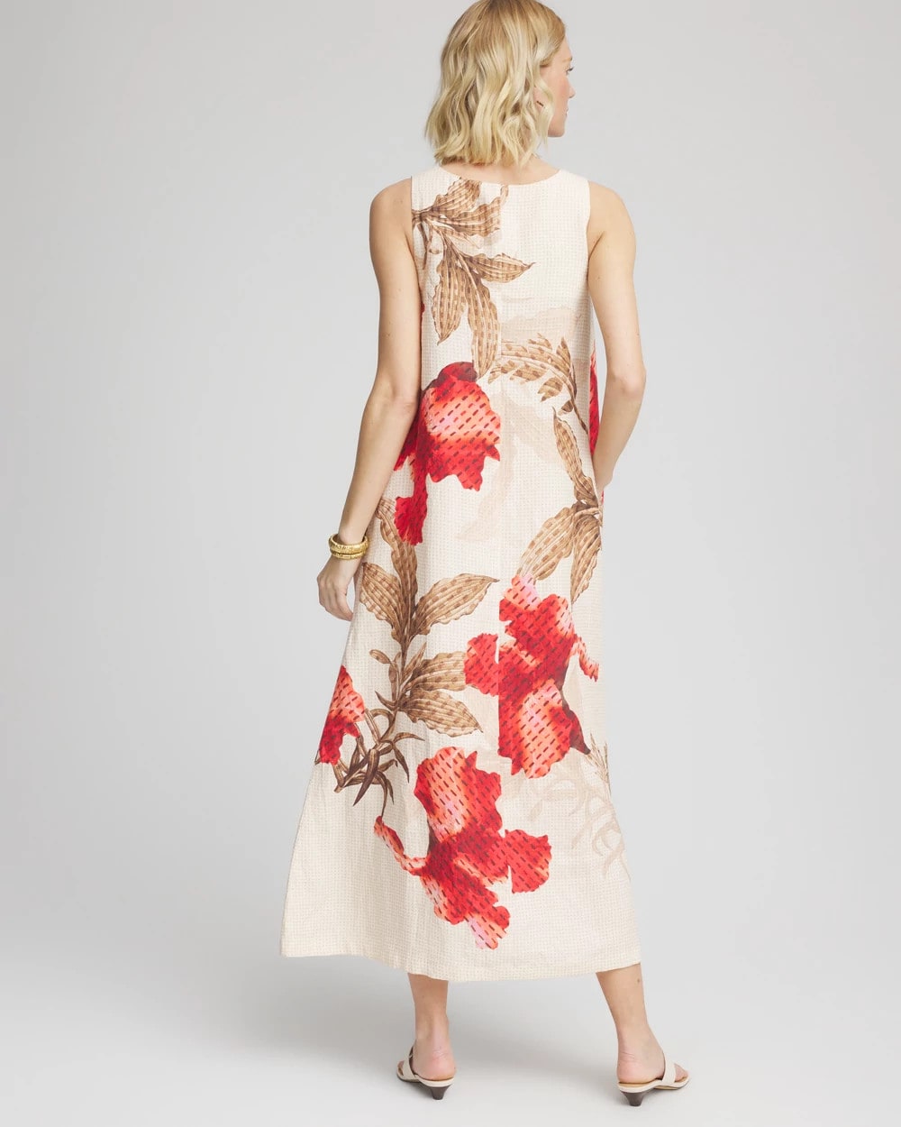 Chico's | Floral Tank Linen Maxi Dress/ Multi