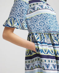 Chico's | Flutter-Sleeved Maxi Dress/ Seaport Blue
