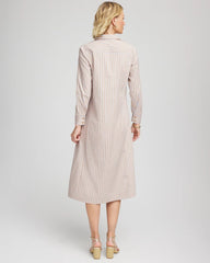 Chico's | Vanilla Chai Striped Shirtdress/ Vanilla Chai