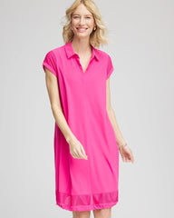 Chico's | Zenergy® UPF Mesh-Trim Bungee Dress/ Crushed Berries