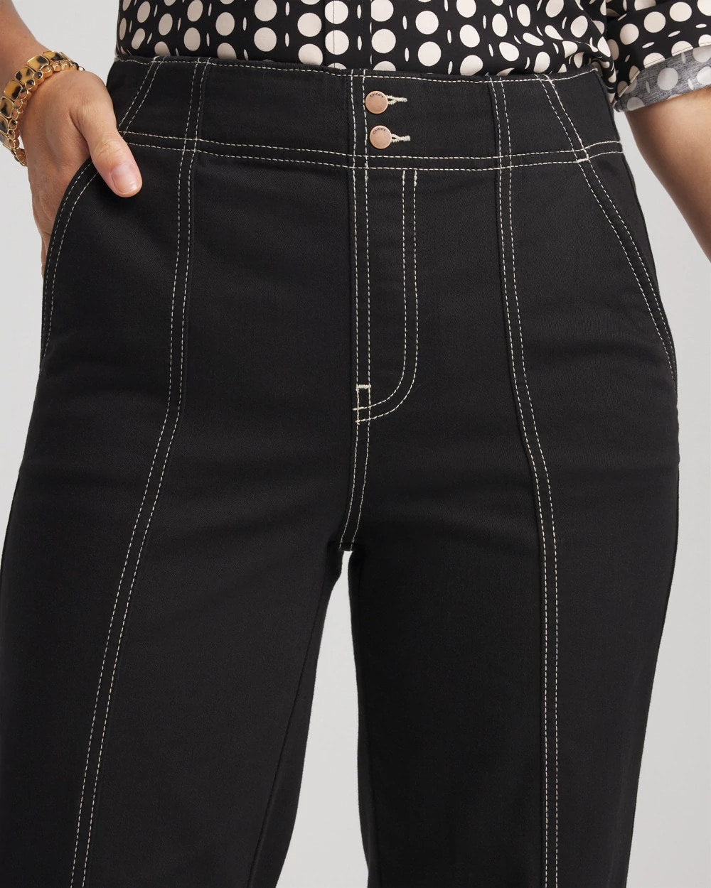 Chico's | Pull-On Wide-Leg Jeans/ Black