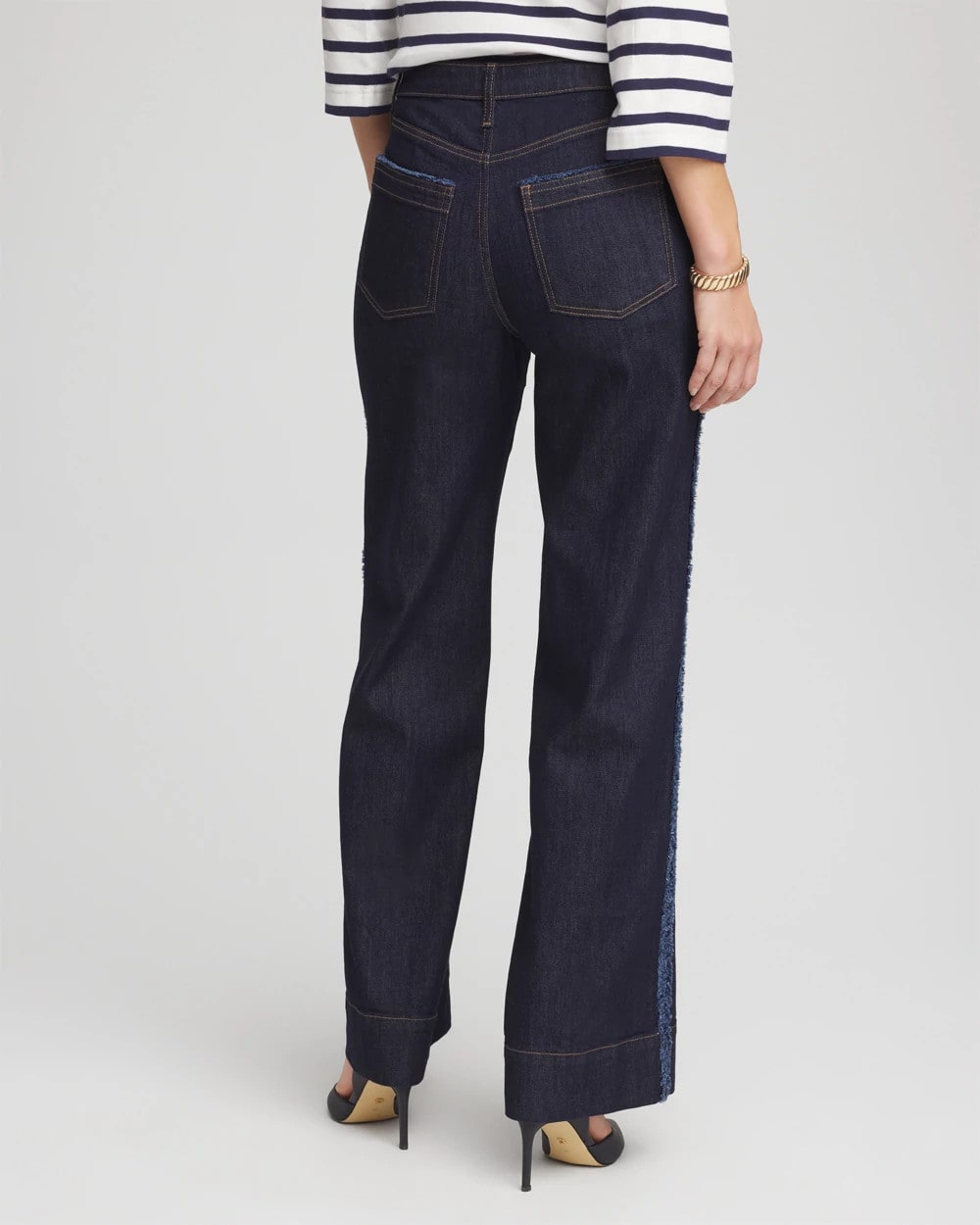 Chico's | Frayed High-Rise Wide-Leg Jeans/ Cedar Rinse