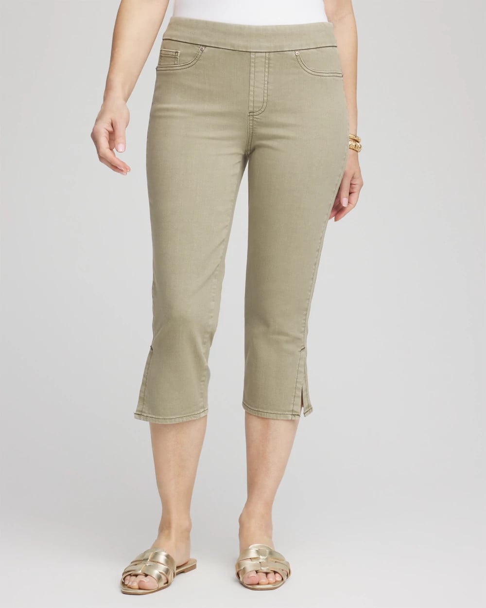 Chico's | 19" Pull-on Capri Jeans/ Washed Sage