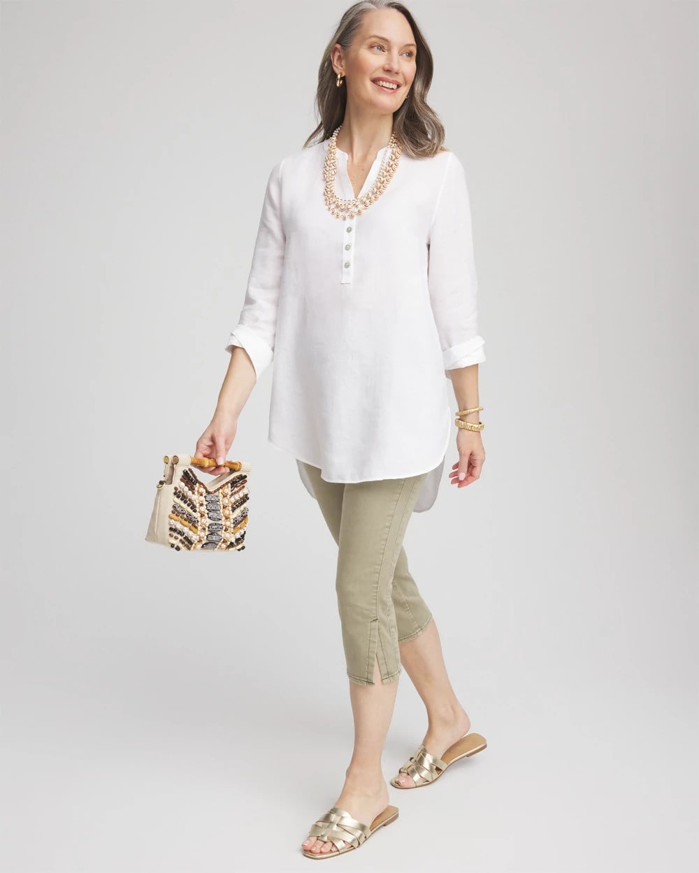 Chico's | 19" Pull-on Capri Jeans/ Washed Sage