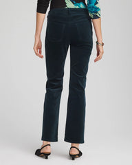 Chico's | Velveteen Pull-On Flared Jeans/ Teal Shadow