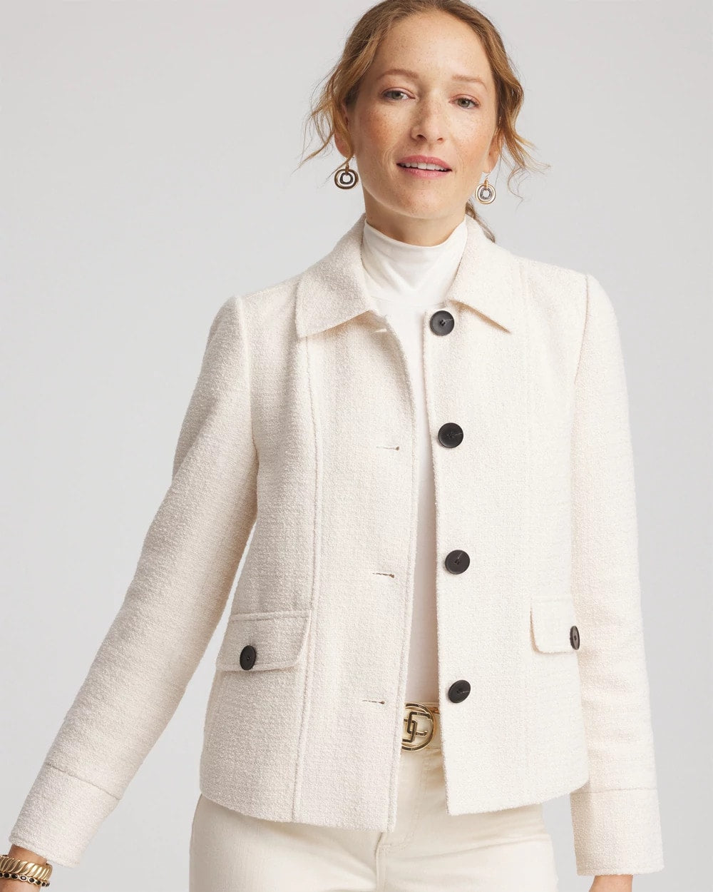 Chico's | Bouclé Chore Jacket/ English Cream