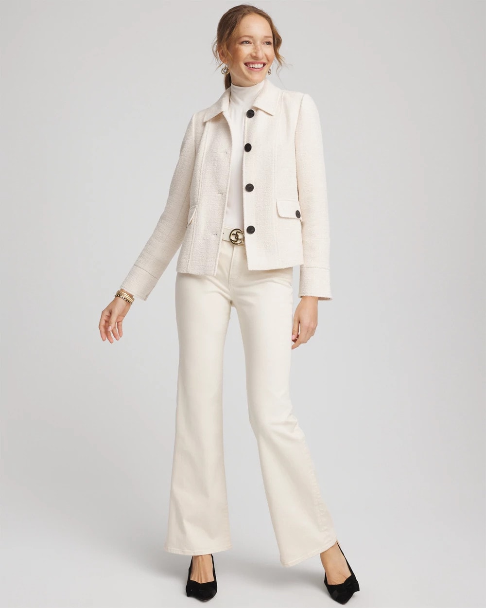 Chico's | Bouclé Chore Jacket/ English Cream