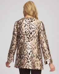 Chico's | Travelers™ Collection Animal Jacquard Jacket/ Deep Taupe