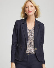 Chico's | Denim Peplum Blazer/ Cedar Rinse