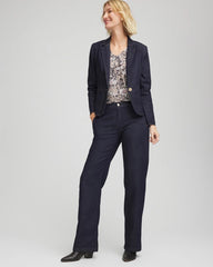 Chico's | Denim Peplum Blazer/ Cedar Rinse