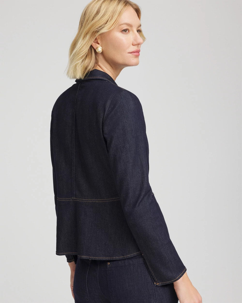Chico's | Denim Peplum Blazer/ Cedar Rinse