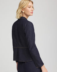 Chico's | Denim Peplum Blazer/ Cedar Rinse