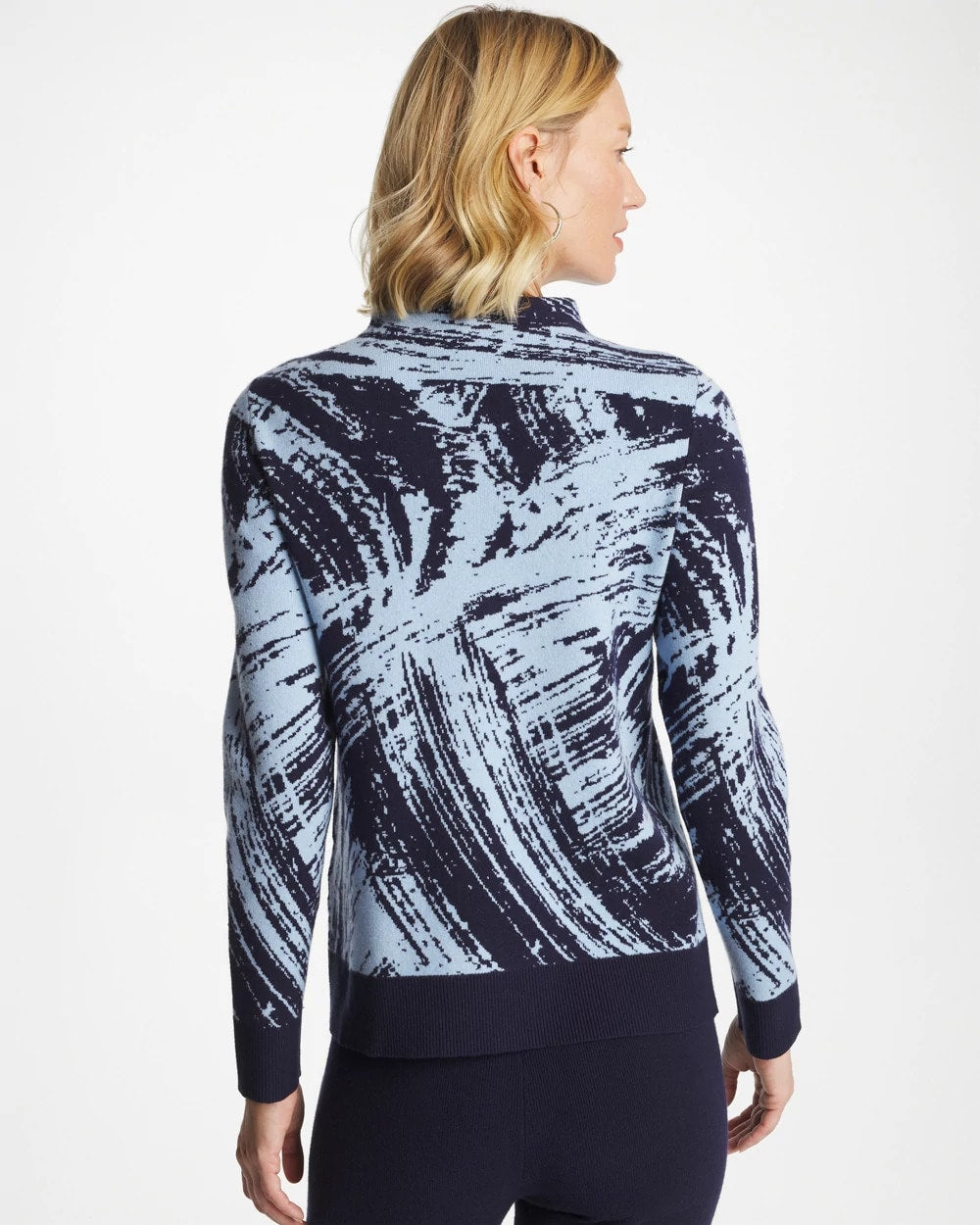 Chico's | Zenergy® Luxe Sketch Funnelneck Top/ Crystal Topaz