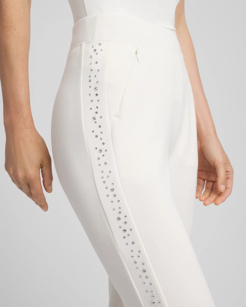 Chico's | Zenergy® Rhinestone Joggers/ English Cream