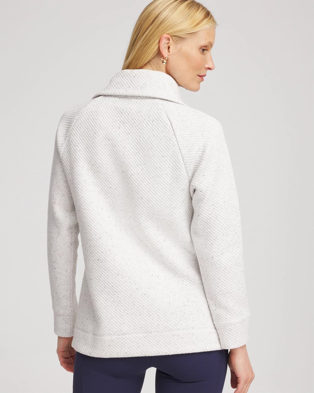 Chico's | Zenergy® Textured Rib Tunic/ Light Heather Gray