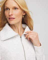 Chico's | Zenergy® Textured Rib Tunic/ Light Heather Gray