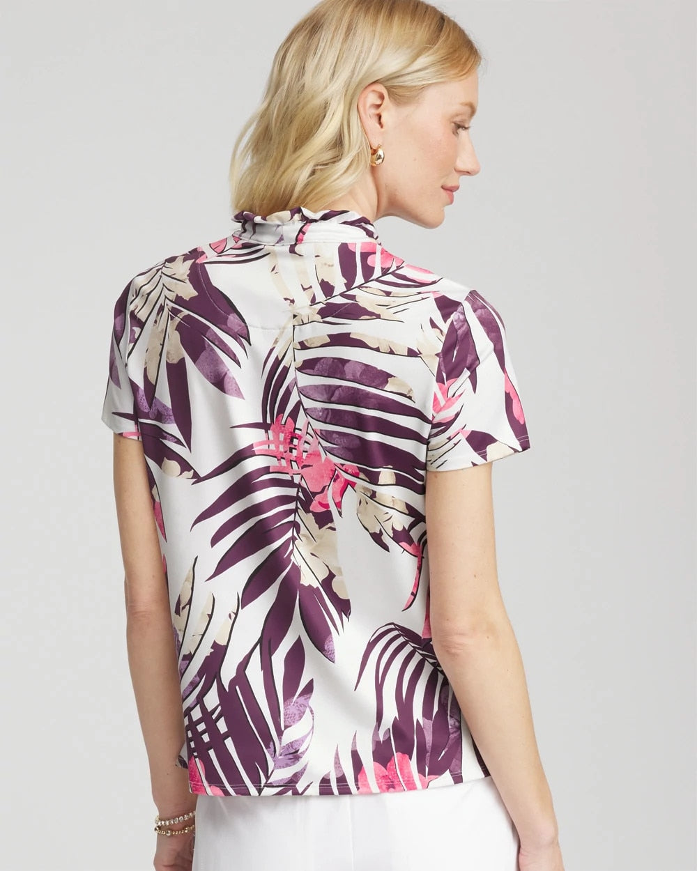 Chico's | Zenergy® UPF Ruffle-Neck Polo/ Violet Aura