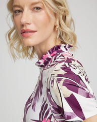 Chico's | Zenergy® UPF Ruffle-Neck Polo/ Violet Aura