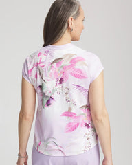 Chico's | Zenergy® UPF Floral Polo/ Violet Aura